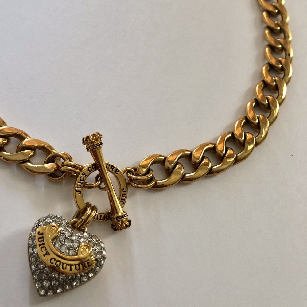 Gold Juicy Couture Heart Charm Necklace